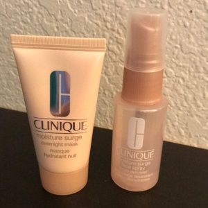 Clinique travel size face moisturizer and spray